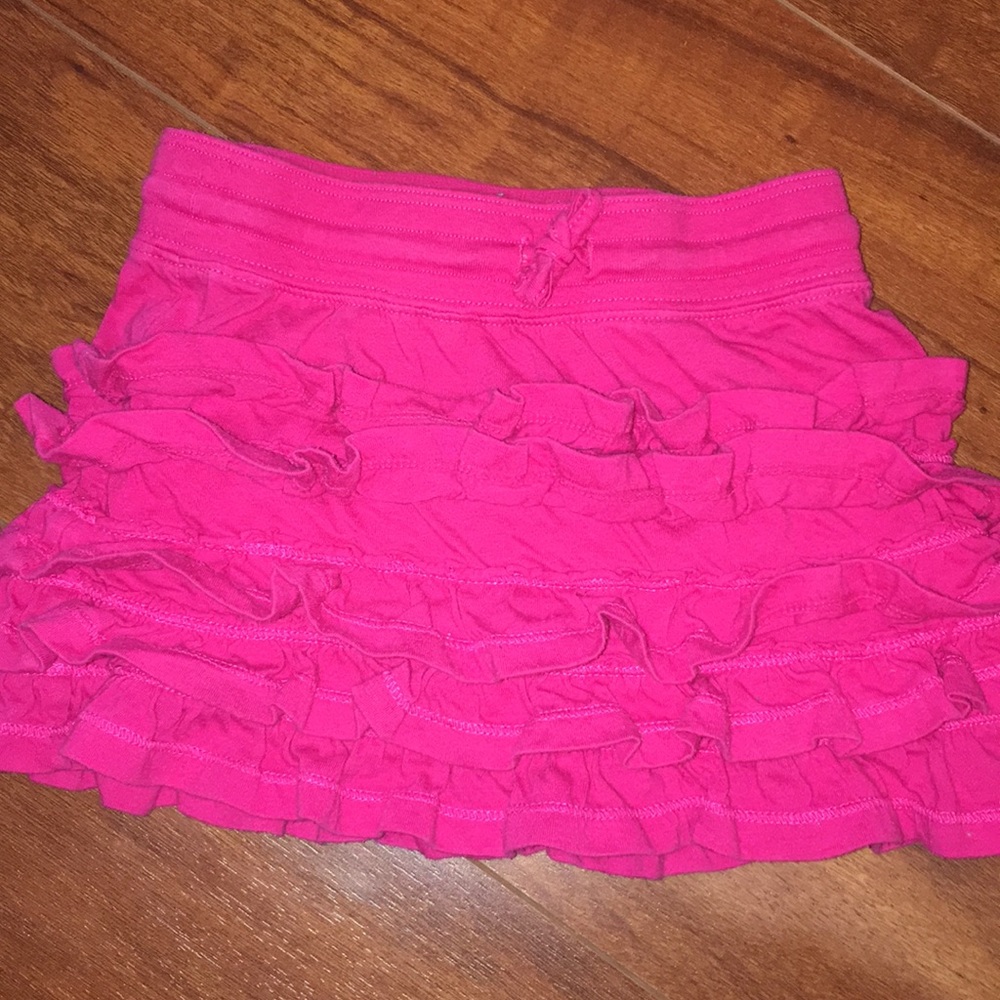 Pink ruffle skirt
